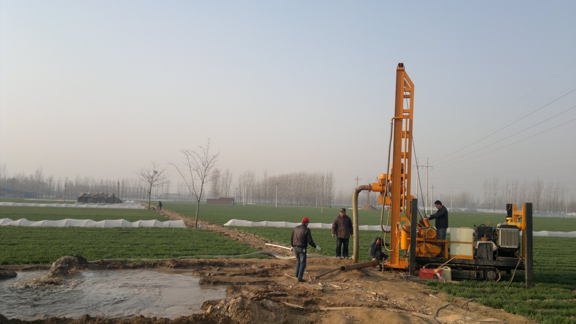 苏州打井施工现场